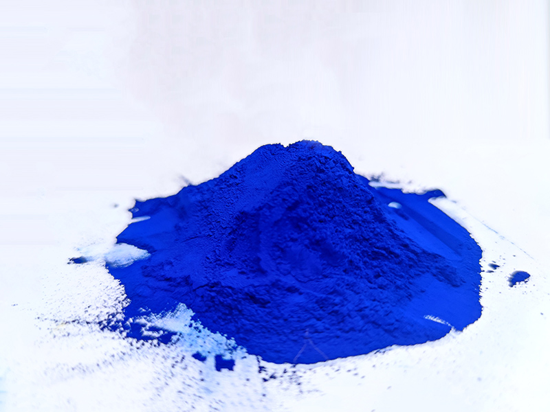 Blue inorganic pigment dyes, alkali, heat, light, acid decomposition and fading, insoluble in water