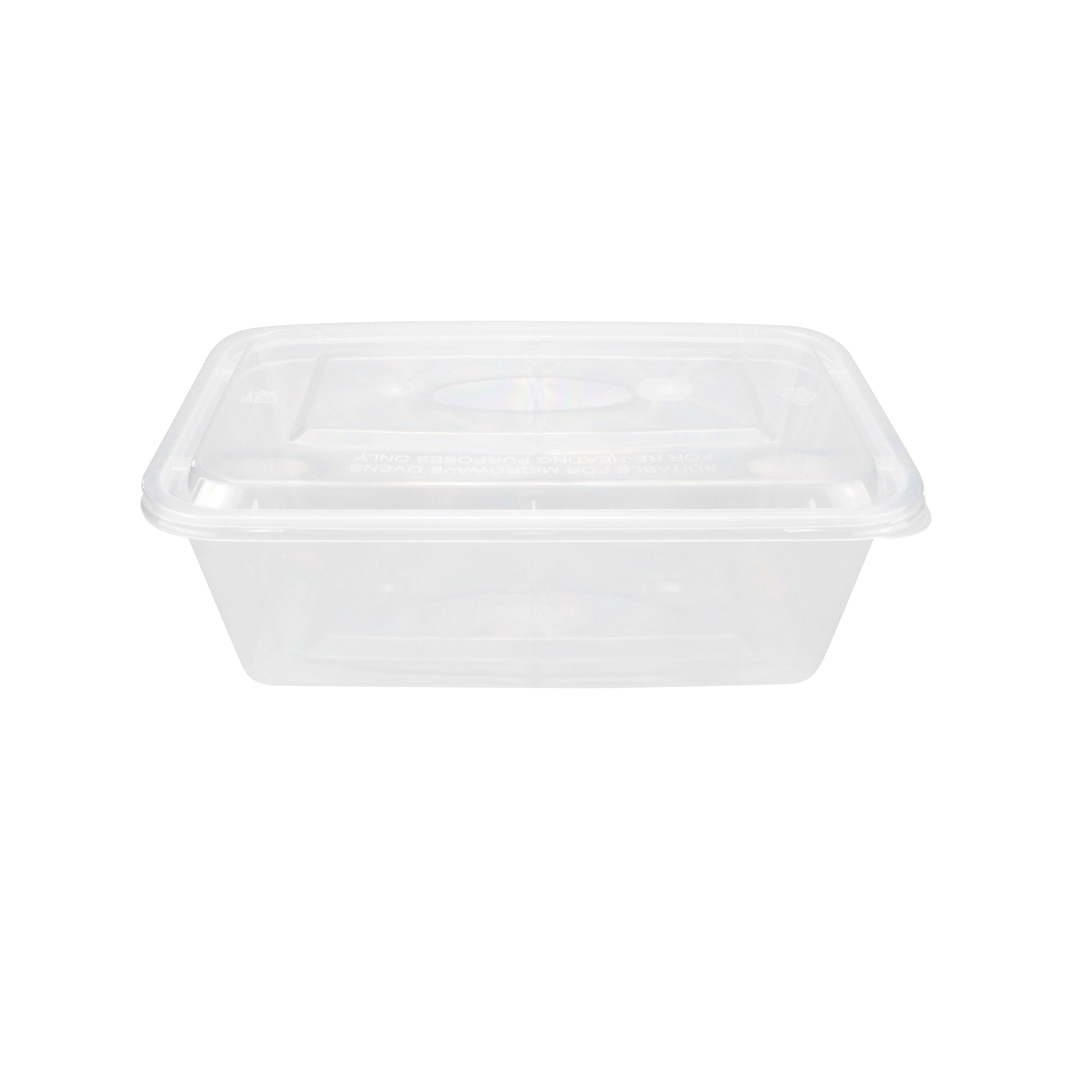 F1500 disposable rectangle plastic container 1500ml