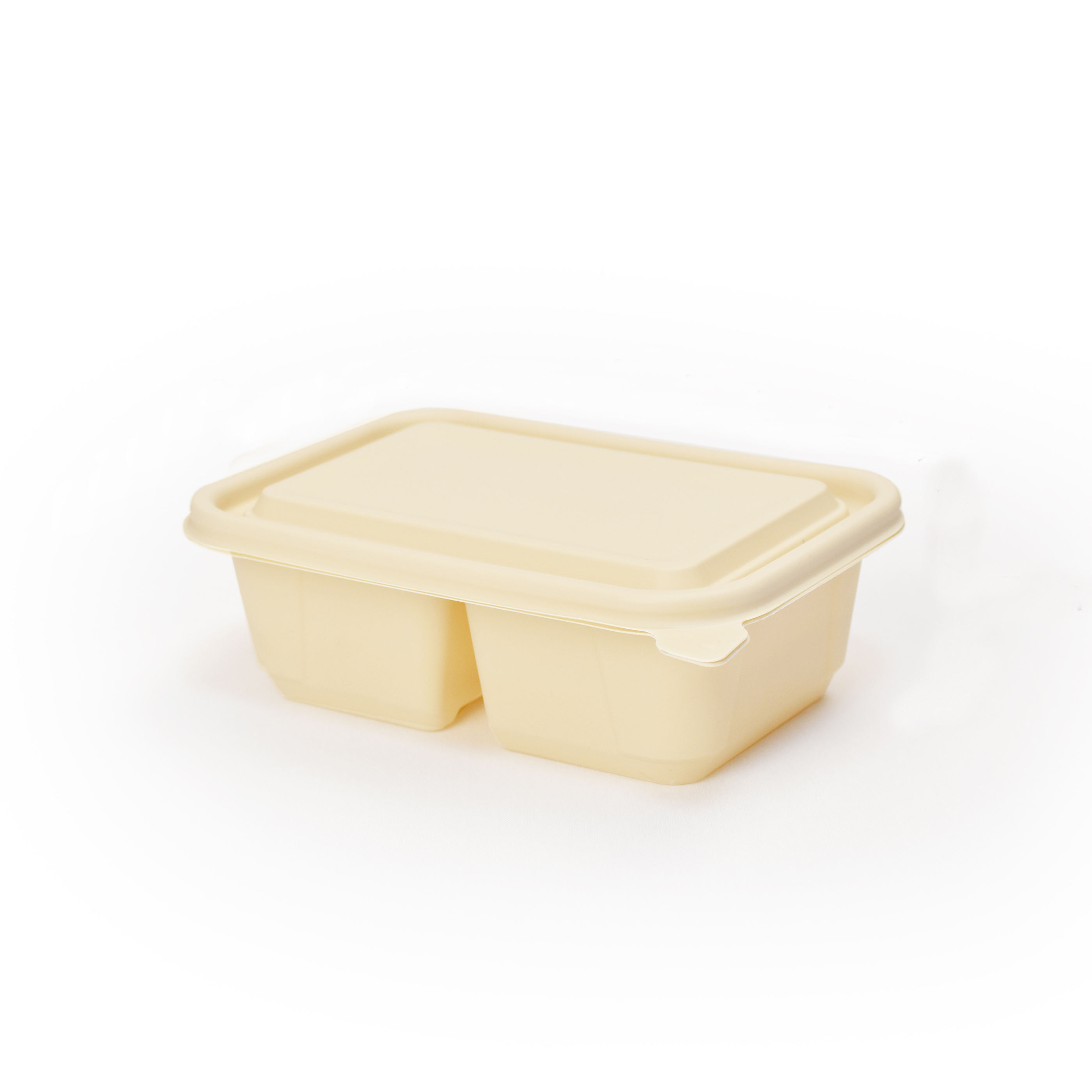 XH-650SF Cornstarch 650ml 2 compartment rectangle food container