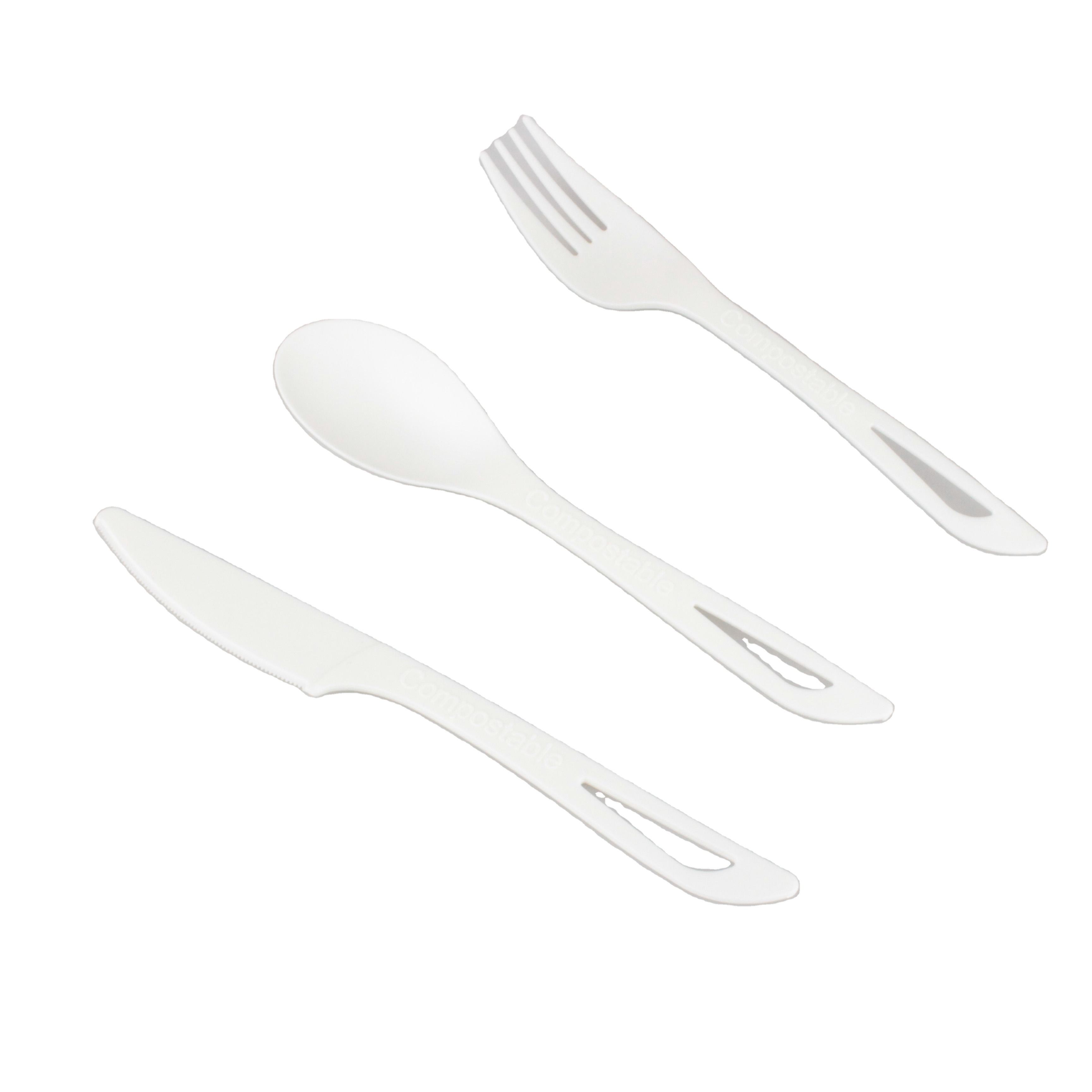 2023 innovative products biodegradable cornstarch cutlery set Eco friendly biodegradable cutlery