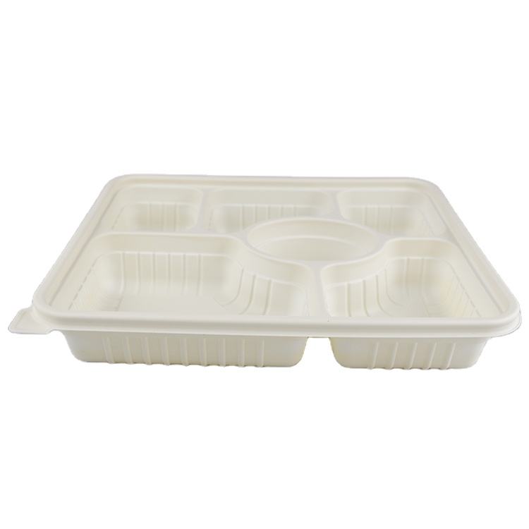 Newest hot sale cornstarch lunch box food grade take out paper packaging food box environmentally friendly meal box