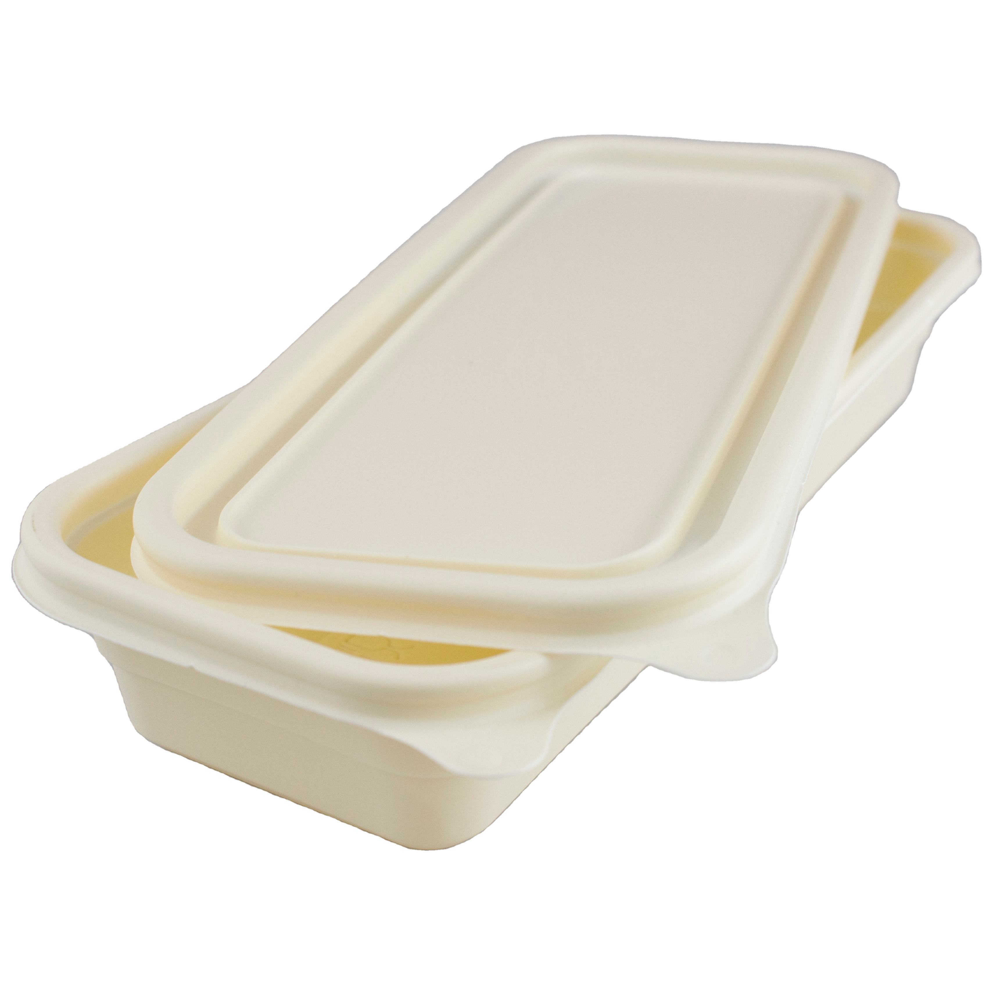 XH-C1-2 Cornstarch 2 compartment rectangle food container