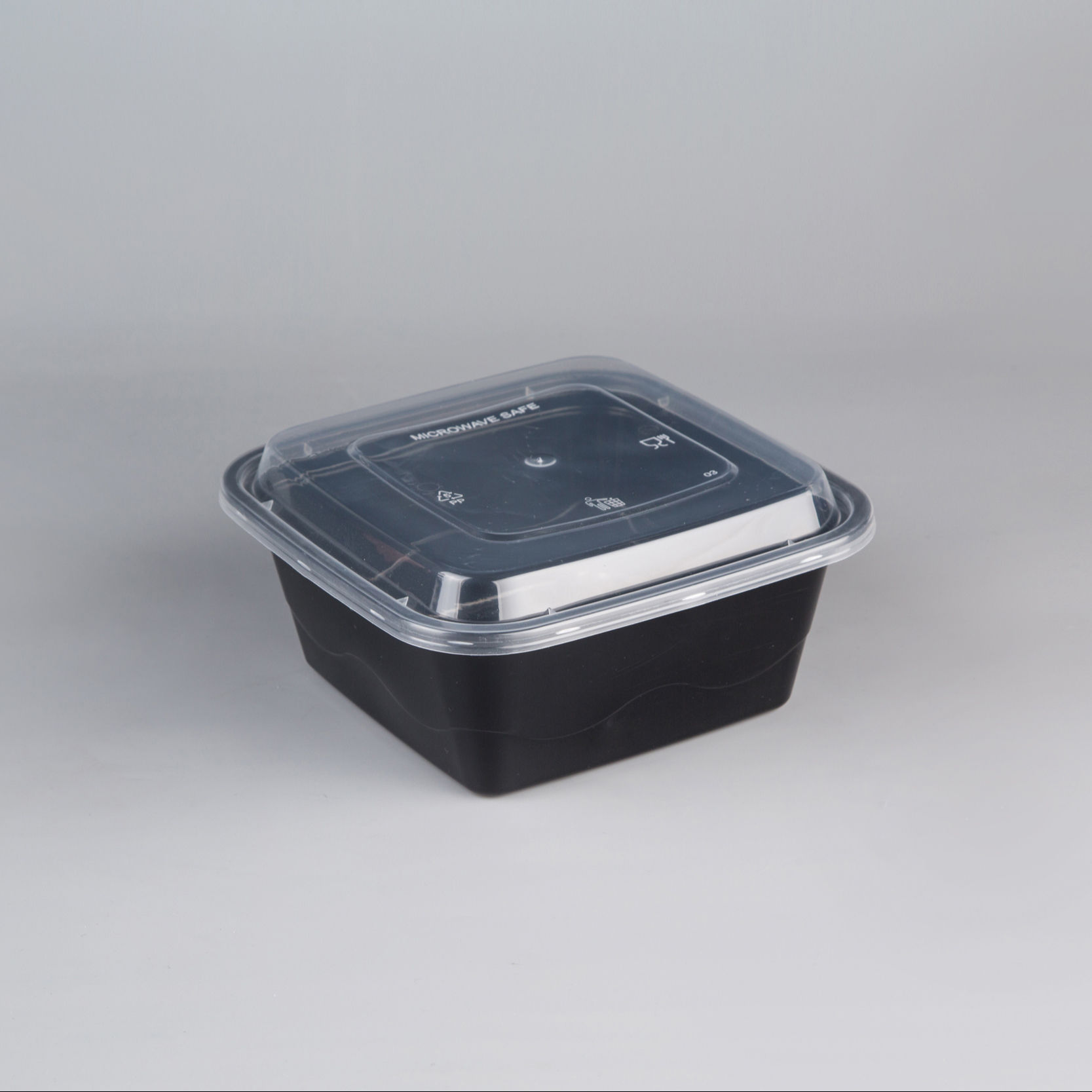 ZF1000 Square shape 1000ml Disposable Microwave Plastic PP Takeout Box Food Containers with lid