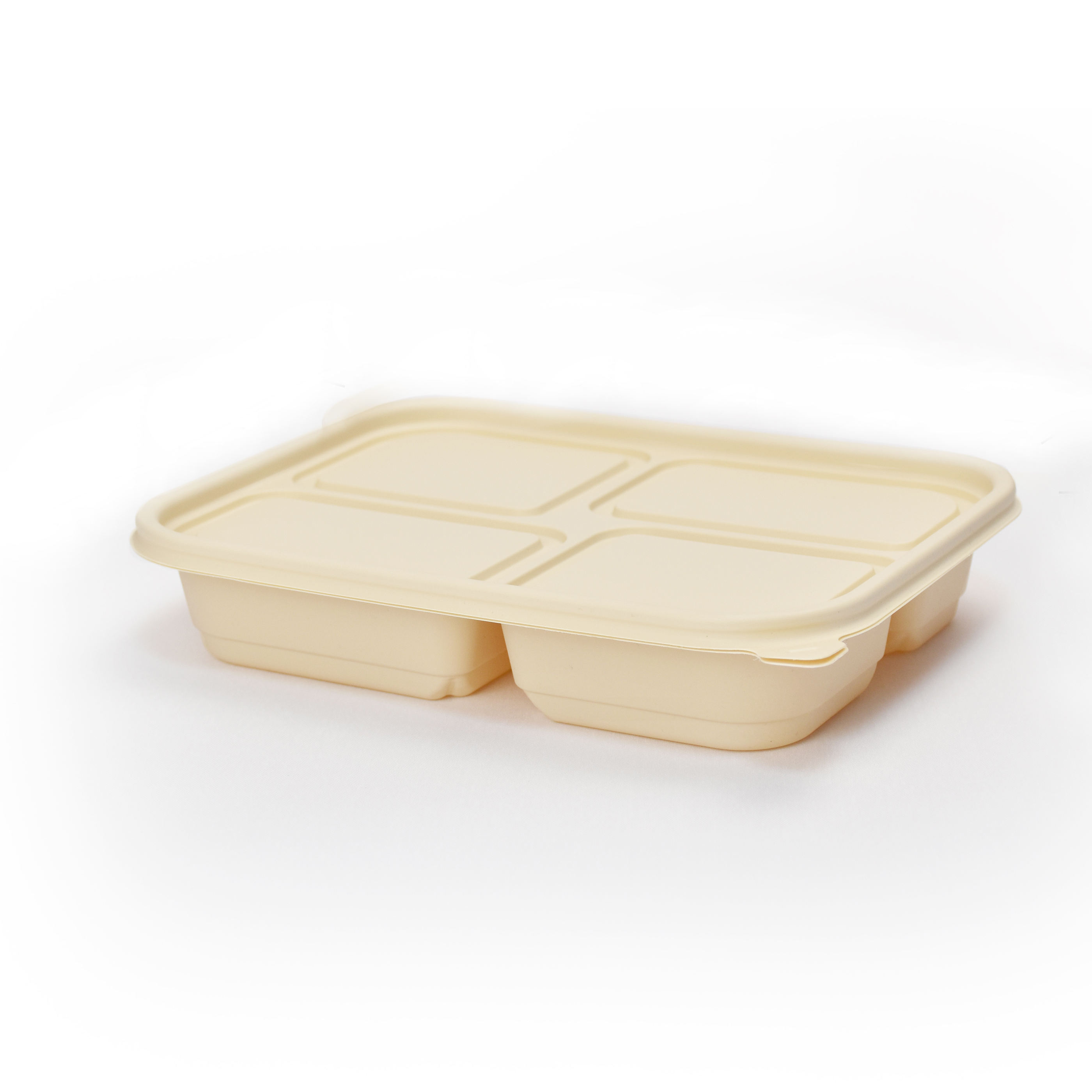 XH-4G-2 Cornstarch 4 compartment rectangle food container